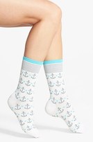 Thumbnail for your product : Hot Sox 'Anchors' Crew Socks
