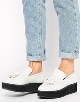 Thumbnail for your product : MANGO Lidia White Tassel Flatform Shoes