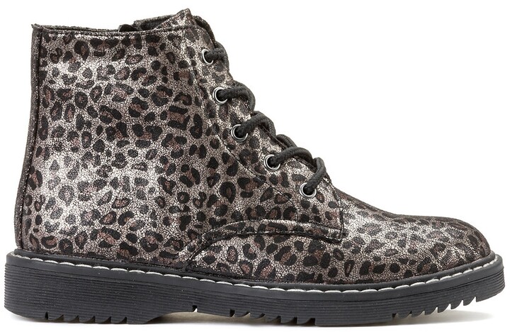 leopard print childrens boots