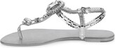 Thumbnail for your product : Dolce & Gabbana Embellished Metallic Toe-Thong Sandals
