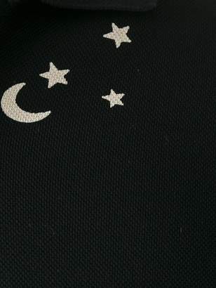 Saint Laurent star and moon print polo shirt