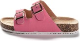 Thumbnail for your product : Roxoni Girls Comfort Sandals Double Buckle Adjustable Slip On Summer Slides Soft Footbed Eva Flat Slides Footbed Suede With Arch Support Non-slip - Fushia (Pink)