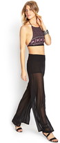 Thumbnail for your product : Forever 21 Wide-Leg Chiffon Pants