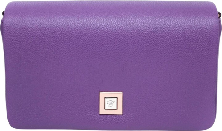 Chopard Ice Cube Purple Grained Leather Shoulder Bag 95000-1174