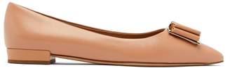 Salvatore Ferragamo Zeri Leather Ballet Flats - Womens - Light Pink