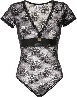 Moschino sheer floral lace body