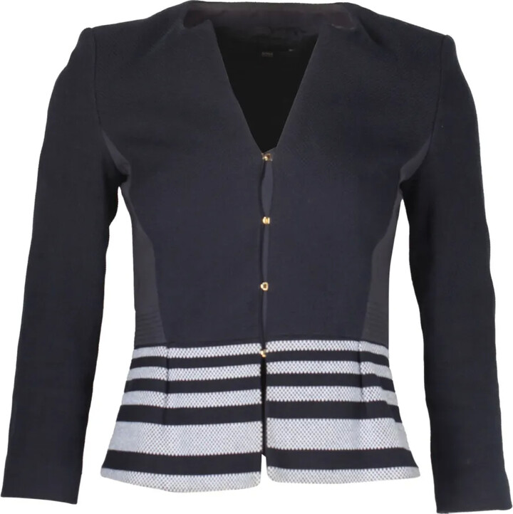 HUGO BOSS Jeisina textured striped jacket
