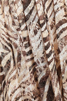 Thumbnail for your product : Elie Tahari Dominica Silk-blend Devore Halterneck Midi Dress