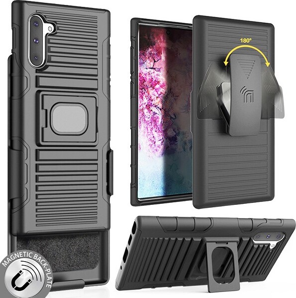 Nakedcellphone Case With Stand And Belt Clip Holster For Samsung
