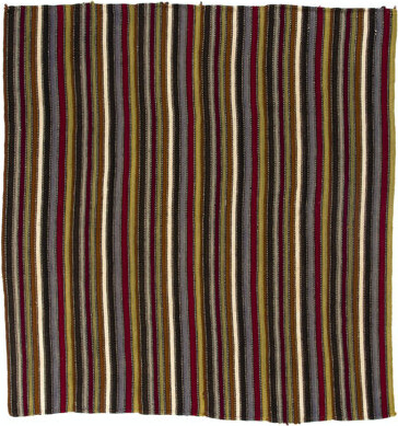 Bungalow Rose 5.6x6 Ft Vintage Handmade Striped Flat-Woven Kilim Rug