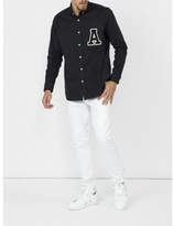 Thumbnail for your product : Ami Alexandre Mattiussi Button Down Shirt With Varsity 'a' Patch - Black - Size CL44