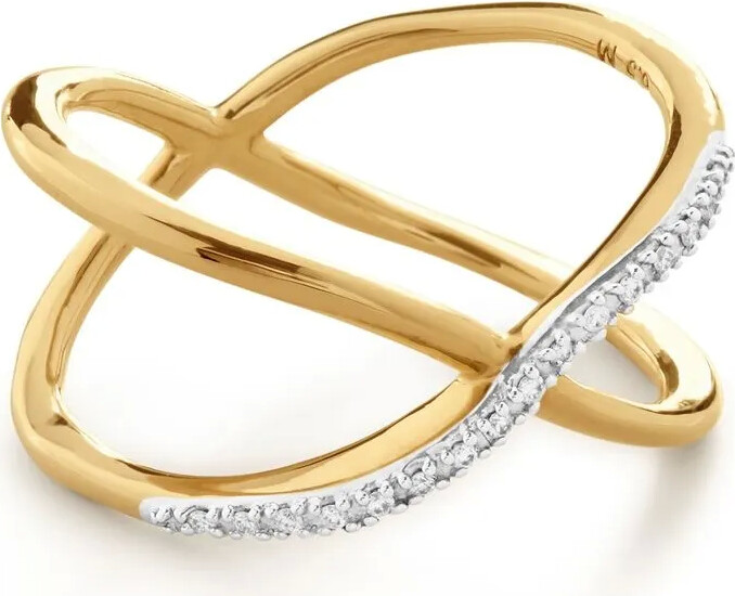 Monica Vinader Riva Diamond Kiss ring