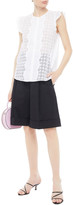 Thumbnail for your product : Kate Spade Broderie Anglaise Ramie And Cotton-blend Top