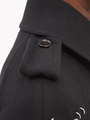 Noir Kei Ninomiya Ring-embellished Wool Cropped Jacket - Black