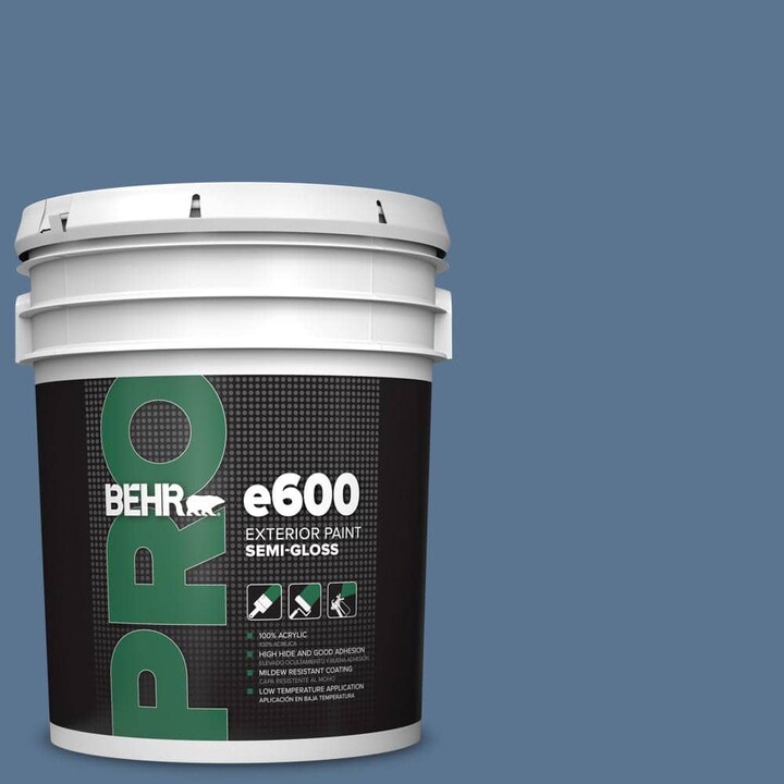 BEHR PRO 5 gal. #PPU14-18 Laguna Blue Semi-Gloss Exterior Paint