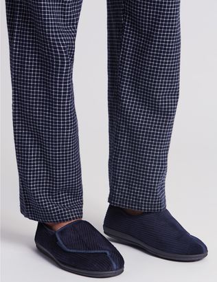 Marks and Spencer Riptape Corduroy Slippers with ThinsulateTM