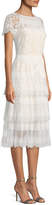 Thumbnail for your product : Tadashi Shoji Pleated Lace Tiered Dress