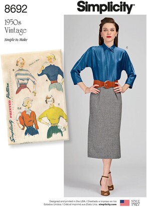 Simplicity Blouse and Dickey Sewing Pattern, 8692