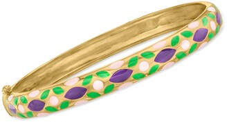 Ross-Simons Multicolored Enamel Bangle Bracelet in 18kt Gold Over 