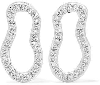 Monica Vinader Riva Sterling Silver Diamond Earrings