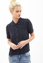 Thumbnail for your product : Forever 21 Pleated Polka Dot Shirt