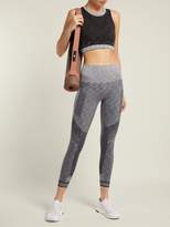 Thumbnail for your product : Lndr - Space Seamless Cotton Blend Crop Top - Womens - Dark Grey