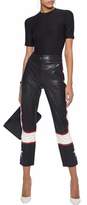 Thumbnail for your product : Alix Leather-Trimmed Stretch-Jersey Bodysuit