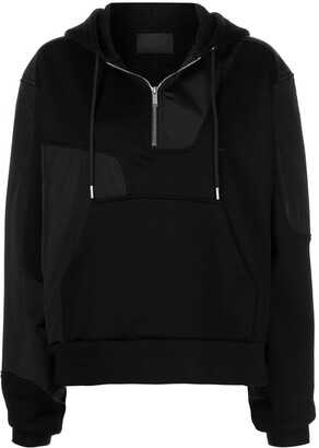 Heliot Emil Slouchy Patchwork Cotton Hoodie