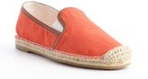 Thumbnail for your product : Joie orange canvas 'Adrien' raffia embellished loafers