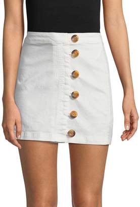 Free People Women's Denim Cotton Mini Skirt
