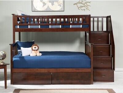 Harriet Bee Abel Twin Over Full Solid, Wayfair Bunk Beds Twin Over With Trundle