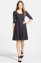 Thumbnail for your product : Nic+Zoe 'Twirl' Elbow Sleeve Knit Fit & Flare Dress (Regular & Petite)