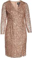 Thumbnail for your product : Adrianna Papell Beaded Mesh Cocktail Dress