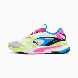 lime green and pink sneakers