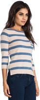 Thumbnail for your product : Autumn Cashmere 3/4 Sleeve Striped Sweater