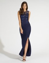 Thumbnail for your product : Lipsy Foil Lace Maxi Dress