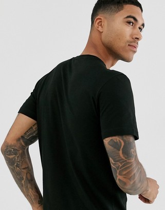 Lacoste logo pima cotton t-shirt in black