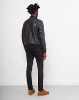 Thumbnail for your product : The Idle Man - Leather Bomber Jacket
