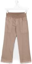 Thumbnail for your product : European Culture Kids Teen raw hem trousers