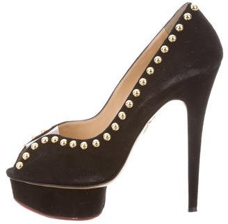 Charlotte Olympia Studded Dolly Pumps