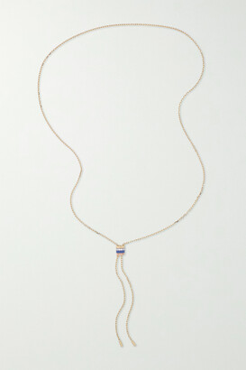 Boucheron Quatre Blue Edition Mini 18-karat Yellow, White And Rose Gold, Ceramic And Diamond Necklace - one size