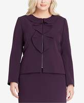 Thumbnail for your product : Tahari ASL Plus Size Ruffle-Front Zippered Skirt Suit