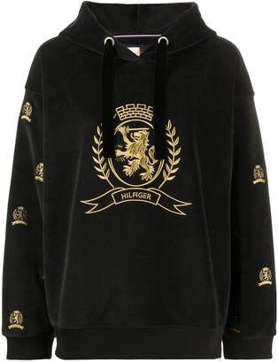 black tommy hilfiger hoodie women's