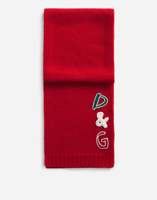 Dolce & Gabbana Wool scarf with patch