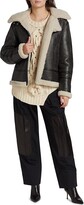 Thumbnail for your product : Yigal Azrouel Serenity Cracked Leather & Shearling Jacket