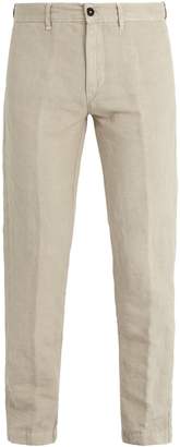 Massimo Alba Straight-leg linen and cotton-blend trousers