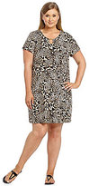 Thumbnail for your product : Calvin Klein Woman Animal-Print Knit Dress