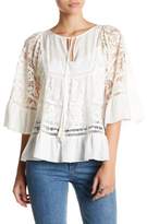 Thumbnail for your product : Plenty by Tracy Reese 3\u002F4 Sleeve Front Tassel Crochet Lace Blouse