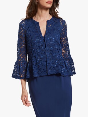 navy lace coat