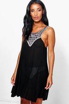 Thumbnail for your product : boohoo Alisha Embroidered Mirror Beach Dress